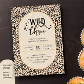 Invitation Wild and Three Empreinte de léopard Neutral 3e ann