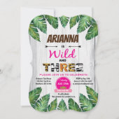 Invitation Wild and Three. La jungle des filles (Devant)