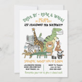 Invitation Wild Animals Drive par BIrthday Party Parade (Devant)