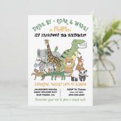 Invitation Wild Animals Drive par BIrthday Party Parade (Debout devant)
