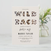 Invitation Wild Bach Leopard Future Mme Bachelorette Party (Debout devant)