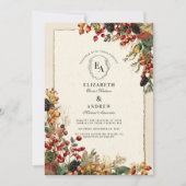 Invitation Wild Berry Rustic Garden Wedding (Devant)
