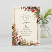 Invitation Wild Berry Rustic Garden Wedding (Debout devant)