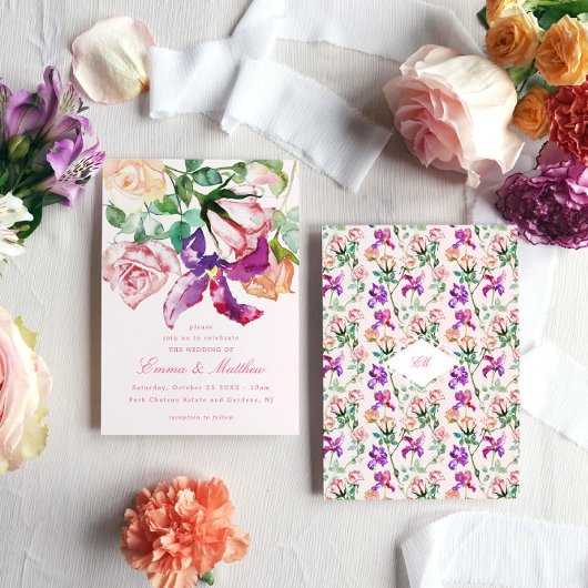 Invitation Wild Botanical Maximalism Wedding