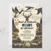 Invitation Wild Camo Oh Deer Chasse de canard 1er anniversair (Devant)