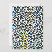 Invitation Wild Child Safari Blue Boy Leopard fête d'annivers (Dos)