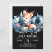 Invitation Wild Custom Fox Anniversaire numérique (Devant)