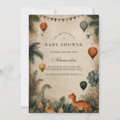 Invitation Wild Dino Forest Baby Shower (Devant)