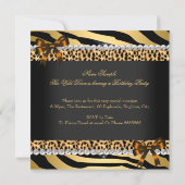 Invitation Wild Diva Leopard Zebra Hi Heels Anniversaire 3 (Dos)