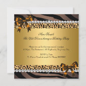 Invitation Wild Diva Leopard Zebra Hi Heels Anniversaire Part (Dos)