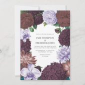Invitation Wild Fig, Cocoa Rose & Soft Lavender Wedding (Devant)