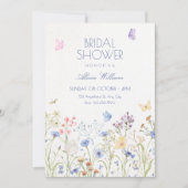 Invitation Wild flowers bridal shower (Devant)