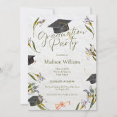 Invitation Wild Flowers Graduation (Devant)