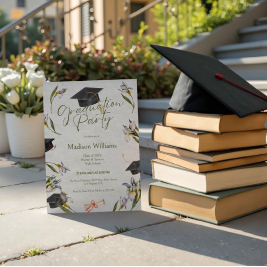 Invitation Wild Flowers Graduation
