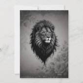 Invitation Wild Grace : portrait saisissant d'un lion (Dos)