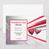 Invitation Wild Hearts Dîner de la Saint-Valentin (Devant / Derrière)