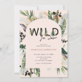 Invitation Wild In Love | Fête des mariées de la jungle (Devant)