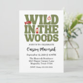 Invitation Wild In The Woods Kids Birthday (Debout devant)