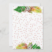 Invitation Wild Jungle Safari Bébé Animaux Verdure Anniversai (Dos)