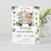 Invitation Wild One 1er anniversaire (Debout devant)