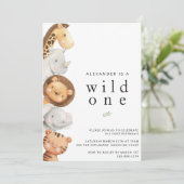 Invitation Wild One 1er anniversaire (Debout devant)