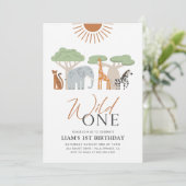 Invitation Wild One 1er anniversaire (Debout devant)