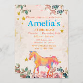 Invitation Wild One 1er anniversaire (Devant / Derrière)