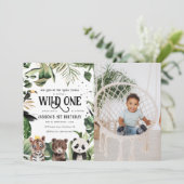 Invitation Wild One 1er anniversaire | Couronne du roi des ob (Debout devant)