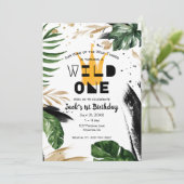 Invitation Wild One 1er anniversaire | Couronne du roi des ob (Debout devant)