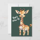 Invitation Wild One Adventure : Baby shower à thème Safari (Dos)