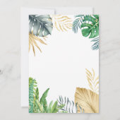 Invitation Wild One Animaux Amis Tropical 1er Anniversaire (Dos)