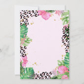 Invitation Wild One Animaux Jungle Feuilles tropicaux 1er (Dos)