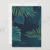 Invitation Wild One Animaux Jungle Palm Feuilles 1er (Dos)
