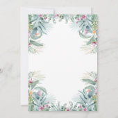 Invitation Wild One Animaux Tropical Floral 1er anniversaire (Dos)