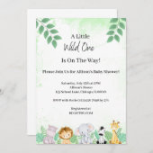 Invitation Wild One Baby shower (Devant / Derrière)