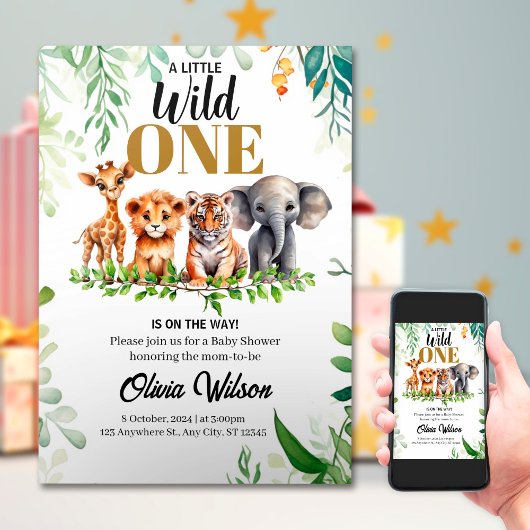 Invitation Wild One Baby shower