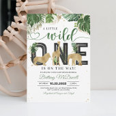 Invitation Wild One Baby shower Safari Boy