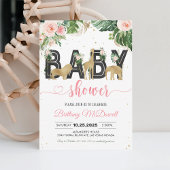 Invitation Wild One Baby shower Safari Girl