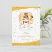Invitation Wild One Baby Tiger Enfant mignonne premier annive (Debout devant)