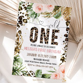 Invitation Wild One Birthday Empreinte de léopard Wild Jungle