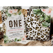 Invitation Wild One Birthday Empreinte de léopard Wild Jungle
