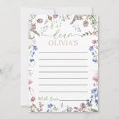 Invitation Wild One Birthday Time Capsule Card (Devant)