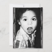 Invitation Wild One Black + Gold Photo 1 1er anniversaire (Dos)