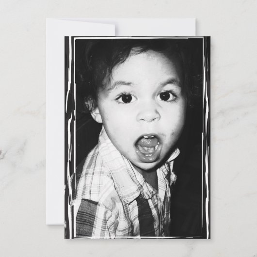 Invitation Wild One Black + Gold Photo 1 1er Anniversaire Cod (Dos)