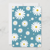 Invitation Wild ONE Blue Daisy Flower Girl Anniversaire (Dos)