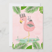 Invitation Wild One Boho rose Flamant rose fête d'anniversair (Dos)