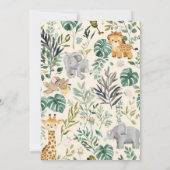 Invitation Wild One Boho Safari Jungle Animals 1st Birthday (Dos)