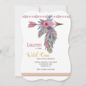 Invitation Wild One Boho Style (Devant)