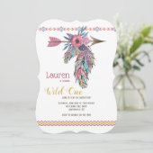 Invitation Wild One Boho Style (Debout devant)