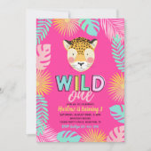 Invitation Wild One Cheetah | Invitation de Cheeta (Devant)
